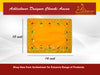 Designer Velvet Embroidered Pooja Aasan Cloth 10X16 inch Yellow | Chowki Aasan for God Idol