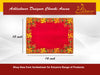 Designer Velvet Embroidered Pooja Aasan Cloth 10X16 inch RED | Chowki Aasan for God Idol