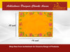 Designer Velvet Embroidered Pooja Aasan Cloth 10x16 inch Yellow | Chowki Aasan for God Idol