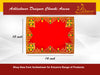 Designer Velvet Embroidered Pooja Aasan Cloth 10x16 inch RED | Chowki Aasan for God Idol