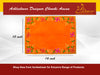 Designer Velvet Embroidered Pooja Aasan Cloth 10x16 inch Orange | Chowki Aasan for God Idol