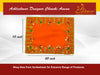 Designer Velvet Embroidered Pooja Aasan Cloth 10X20 inch ORANGE | Chowki Aasan for God Idol