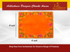 Designer Velvet Embroidered Pooja Aasan Cloth 4X6 inch Orange | Chowki Aasan for God Idol