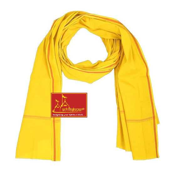 100% Pure Cotton Gamcha Patka Yellow