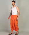 Pure Cotton Readymade Dhoti With Pocket Orange Colour