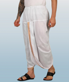 Pure cotton readymade dhoti free size white colour with Thick embroidery border