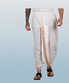 Pure cotton readymade dhoti free size white colour with Thick embroidery border