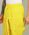 Pure Cotton Readymade Dhoti With Pocket Yellow Colour