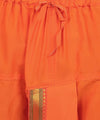 Pure Cotton Readymade Dhoti With Pocket Orange Colour
