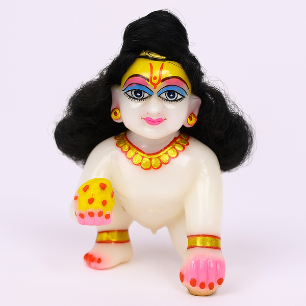 Ladoo Gopal Shinning Black Hair(4 No)