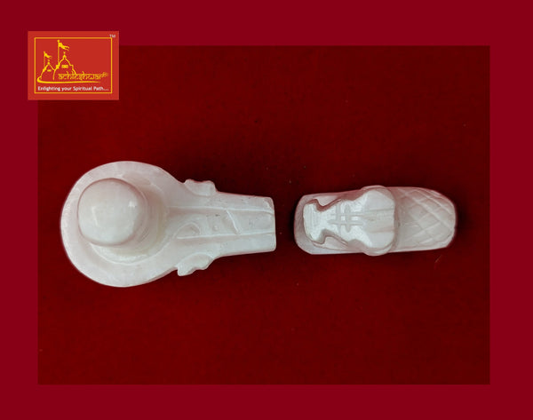 White Marble Shivling with Nandi