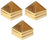 Achleshwar Golden Three Layer Vastu Metal Pyramid (3 Pcs) for Vastu and Feng Shui.|Set of 3 :91 Pyramids in Total||Golden||Zinc Metal|(1.5" X 1.5" Inch):