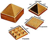 Achleshwar Golden Three Layer Vastu Metal Pyramid (3 Pcs) for Vastu and Feng Shui.|Set of 3 :91 Pyramids in Total||Golden||Zinc Metal|(1.5" X 1.5" Inch):
