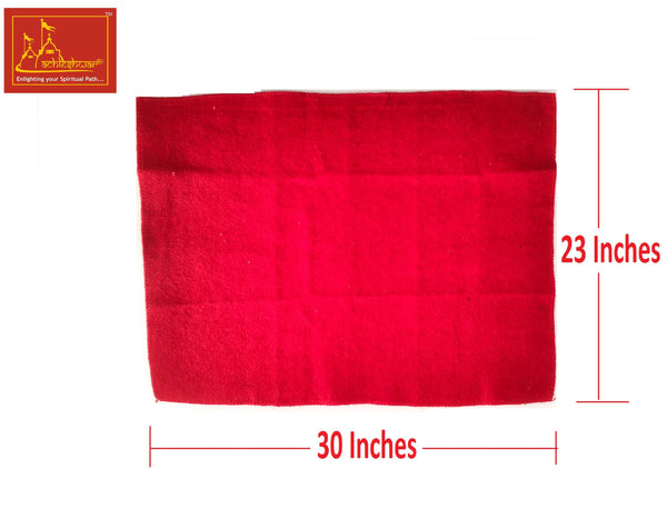 Red Woolen Pooja Aasan