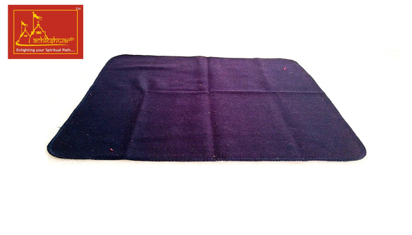 Navy Blue Woolen Pooja Aasan