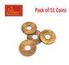 Copper Coin with Hole (Pack of 51)