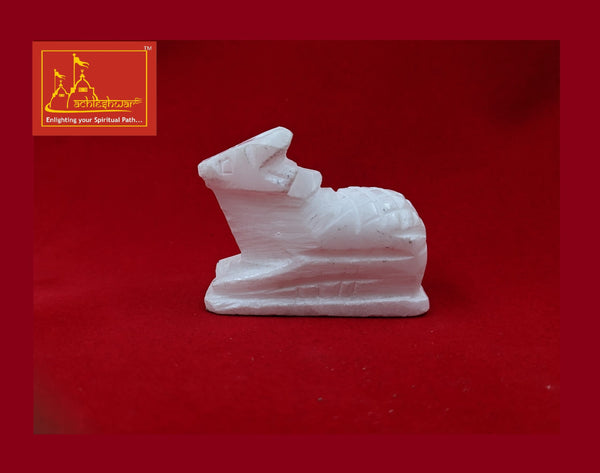 White Marble Shivling & Nandi