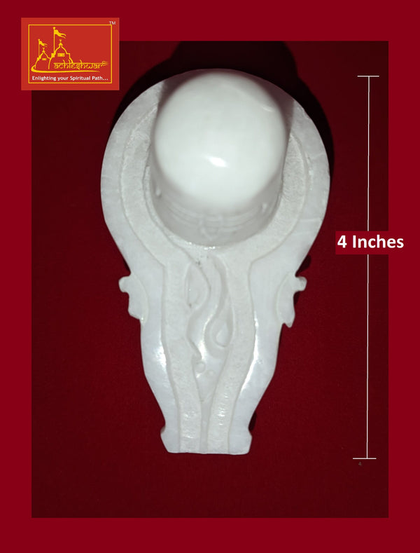 White Shivling Marble 4 inches