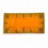 Designer Velvet Embroidered Pooja Aasan Cloth 10x16 inch Yellow | Chowki Aasan for God Idol