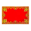 Designer Velvet Embroidered Pooja Aasan Cloth 10x16 inch RED | Chowki Aasan for God Idol