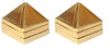 Achleshwar Golden Three Layer Vastu Metal Pyramid (2 Pcs) for Vastu and Feng Shui.|Set of 3 : 91 Pyramids in Total||Golden||Zinc Metal|(1.5" X 1.5" Inch)