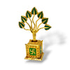Achleshwar Small Tulsi Plant for Home, Office & Temple – Decorative Gold Finish Miniature Tulsi Pot (2 Inch)