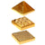Achleshwar Golden Three Layer Vastu Metal Pyramid (2 Pcs) for Vastu and Feng Shui.|Set of 3 : 91 Pyramids in Total||Golden||Zinc Metal|(1.5" X 1.5" Inch)