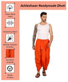 Readymade Dhoti Khadi Mix Cotton Orange/Bhagwa Colour