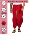 Pure Cotton Readymade Dhoti With Pocket Red Colour