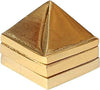 Achleshwar Golden Three Layer Vastu Metal Pyramid (1 Pcs) for Vastu and Feng Shui.|Set of 3 : 91 Pyramids in Total||Golden||Zinc Metal|(1.5" X 1.5" Inch);