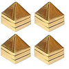 Achleshwar Golden Three Layer Vastu Metal Pyramid (4 Pcs) for Vastu and Feng Shui.|Set of 3 : 91 Pyramids in Total||Golden||Zinc Metal|(1.5" X 1.5" Inch)